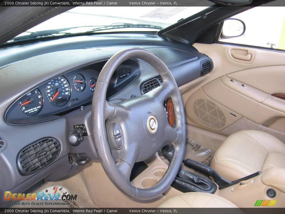 2000 Chrysler Sebring JXi Convertible Inferno Red Pearl / Camel Photo #5