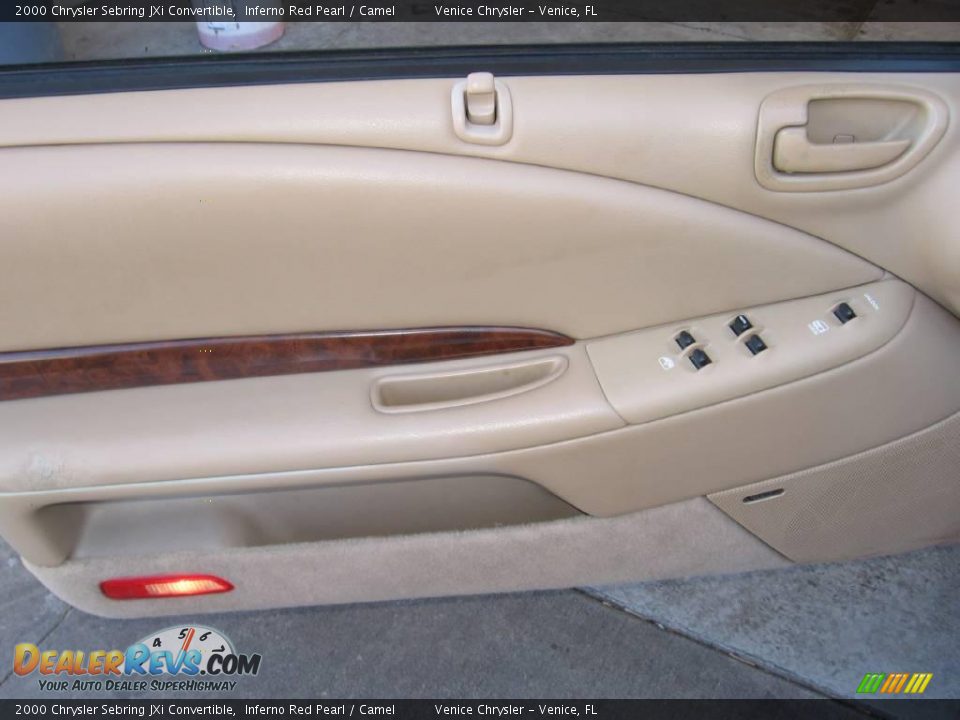 2000 Chrysler Sebring JXi Convertible Inferno Red Pearl / Camel Photo #12