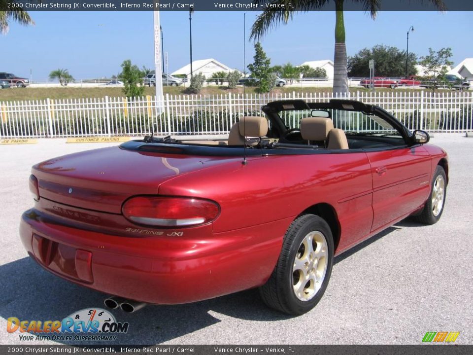 2000 Chrysler Sebring JXi Convertible Inferno Red Pearl / Camel Photo #14