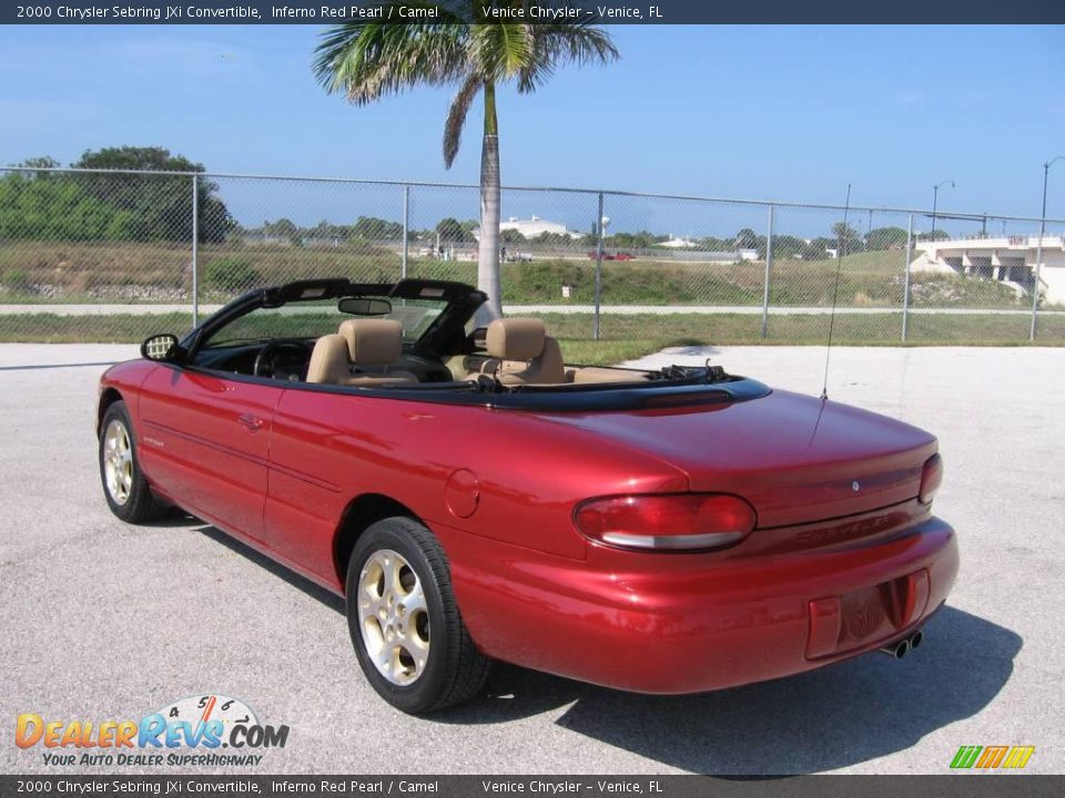 2000 Chrysler Sebring JXi Convertible Inferno Red Pearl / Camel Photo #15