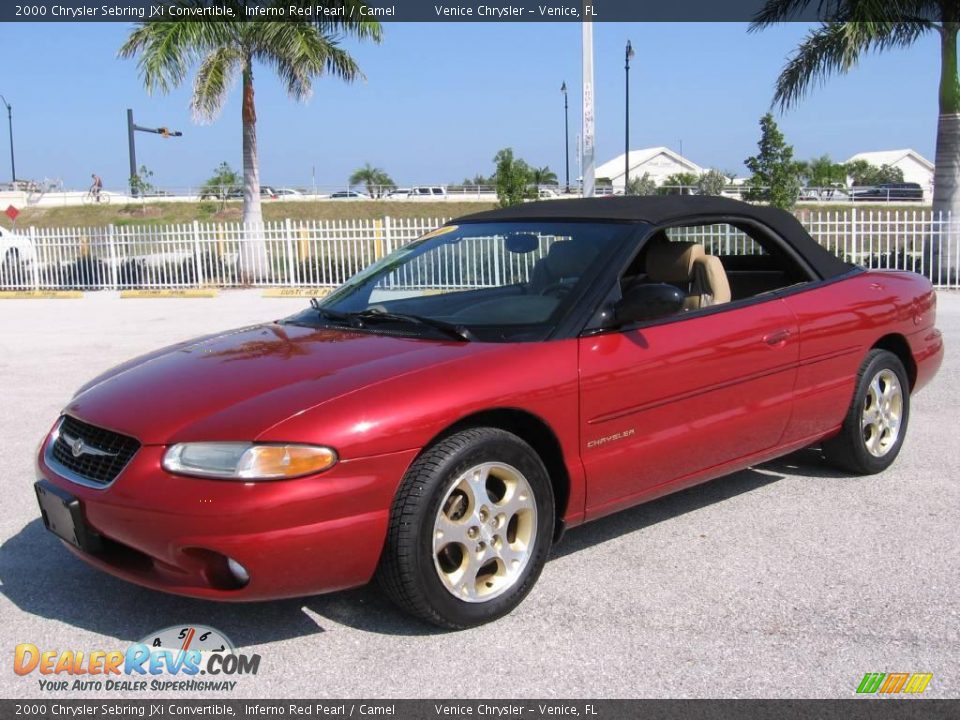2000 Chrysler Sebring JXi Convertible Inferno Red Pearl / Camel Photo #19