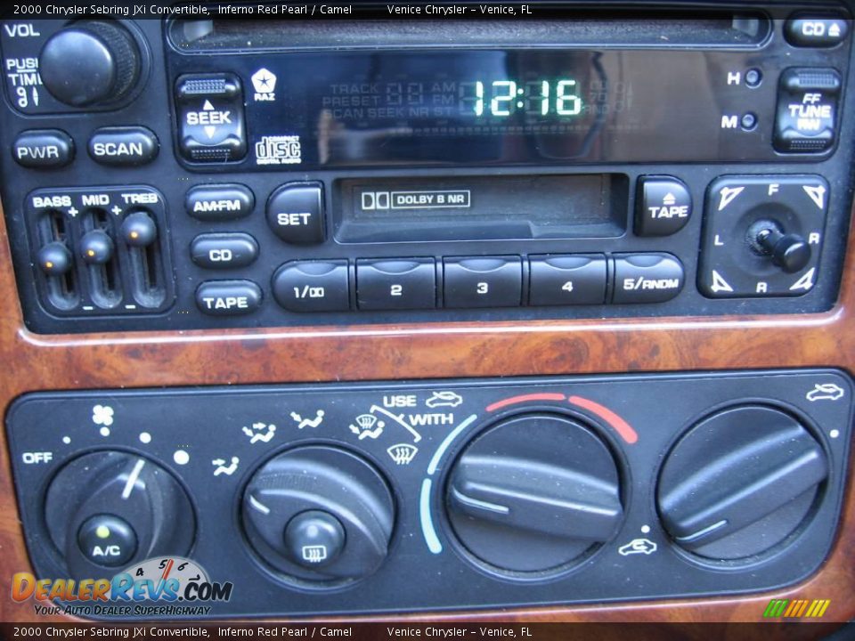 2000 Chrysler Sebring JXi Convertible Inferno Red Pearl / Camel Photo #25