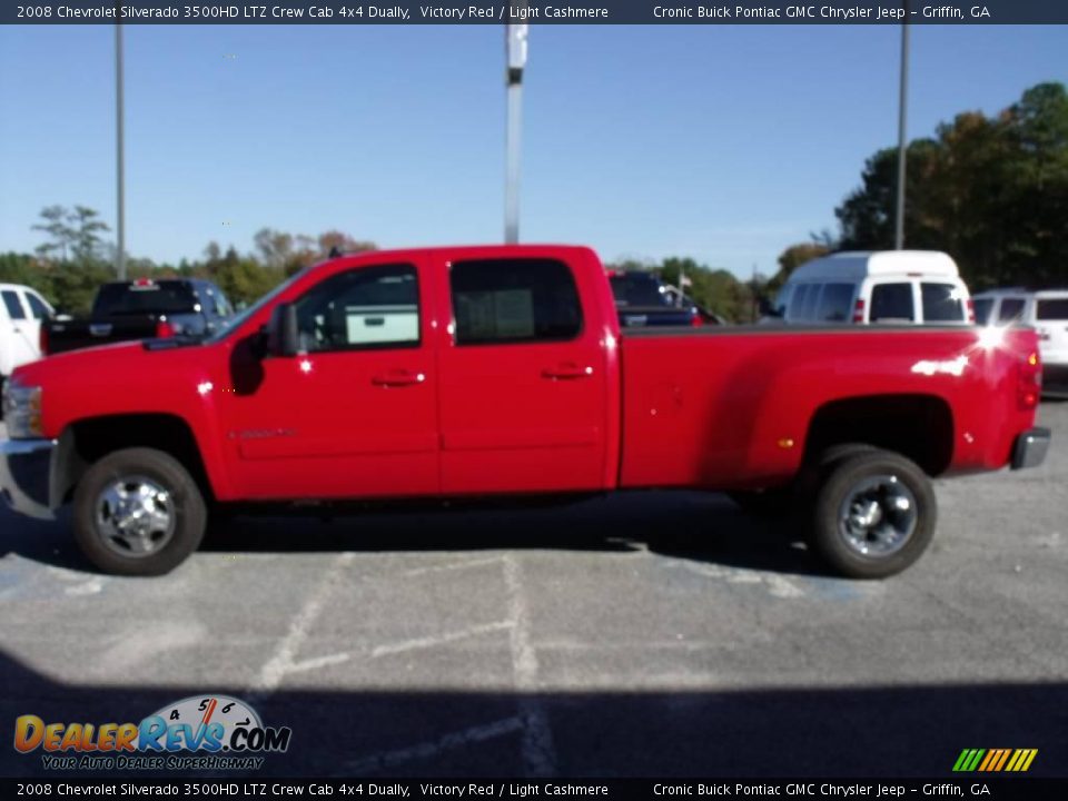 2008 Chevrolet Silverado 3500HD LTZ Crew Cab 4x4 Dually Victory Red / Light Cashmere Photo #5