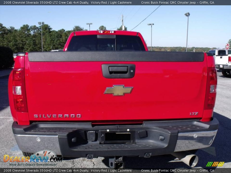 2008 Chevrolet Silverado 3500HD LTZ Crew Cab 4x4 Dually Victory Red / Light Cashmere Photo #7