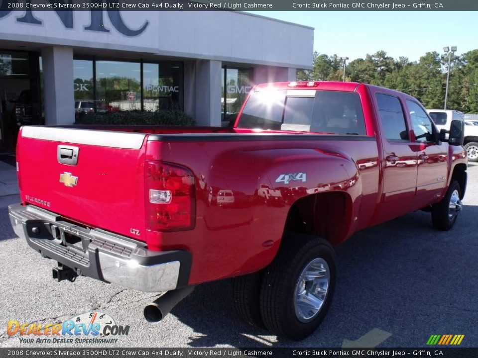 2008 Chevrolet Silverado 3500HD LTZ Crew Cab 4x4 Dually Victory Red / Light Cashmere Photo #8