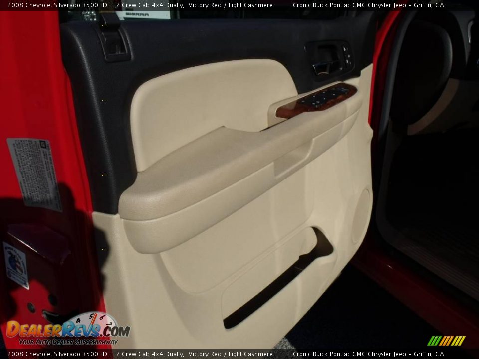 2008 Chevrolet Silverado 3500HD LTZ Crew Cab 4x4 Dually Victory Red / Light Cashmere Photo #13