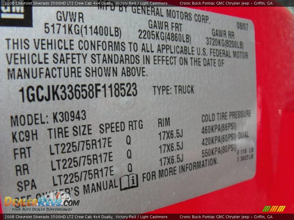 2008 Chevrolet Silverado 3500HD LTZ Crew Cab 4x4 Dually Victory Red / Light Cashmere Photo #28