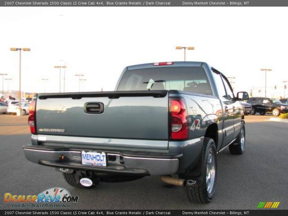 2007 Chevrolet Silverado 1500 Classic LS Crew Cab 4x4 Blue Granite Metallic / Dark Charcoal Photo #5