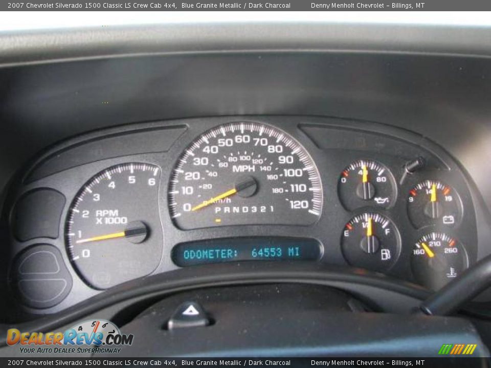 2007 Chevrolet Silverado 1500 Classic LS Crew Cab 4x4 Blue Granite Metallic / Dark Charcoal Photo #12
