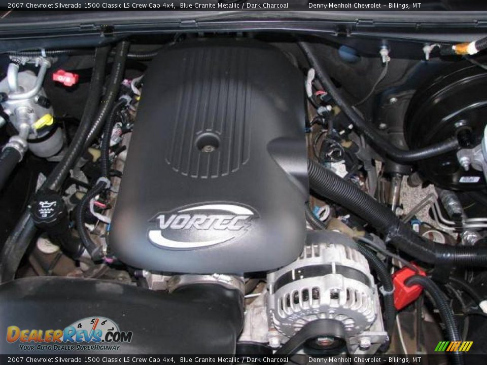 2007 Chevrolet Silverado 1500 Classic LS Crew Cab 4x4 Blue Granite Metallic / Dark Charcoal Photo #13