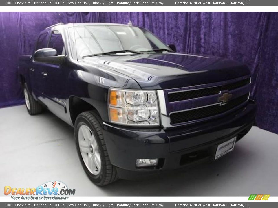 2007 Chevrolet Silverado 1500 LTZ Crew Cab 4x4 Black / Light Titanium/Dark Titanium Gray Photo #1