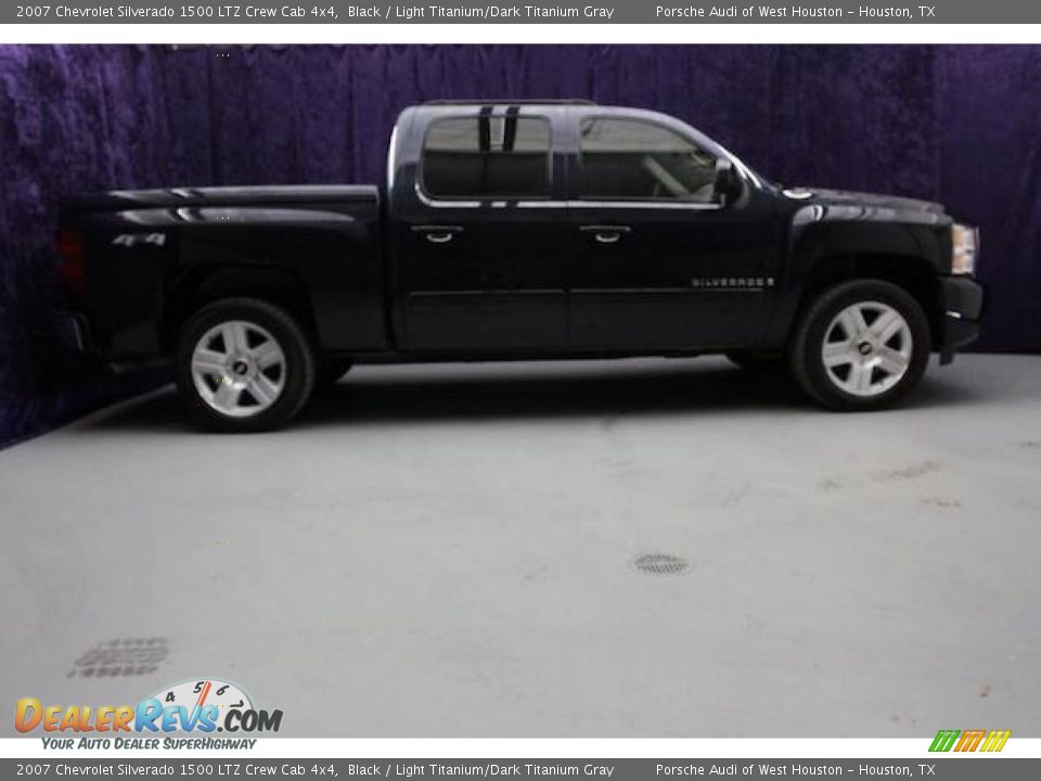 2007 Chevrolet Silverado 1500 LTZ Crew Cab 4x4 Black / Light Titanium/Dark Titanium Gray Photo #3