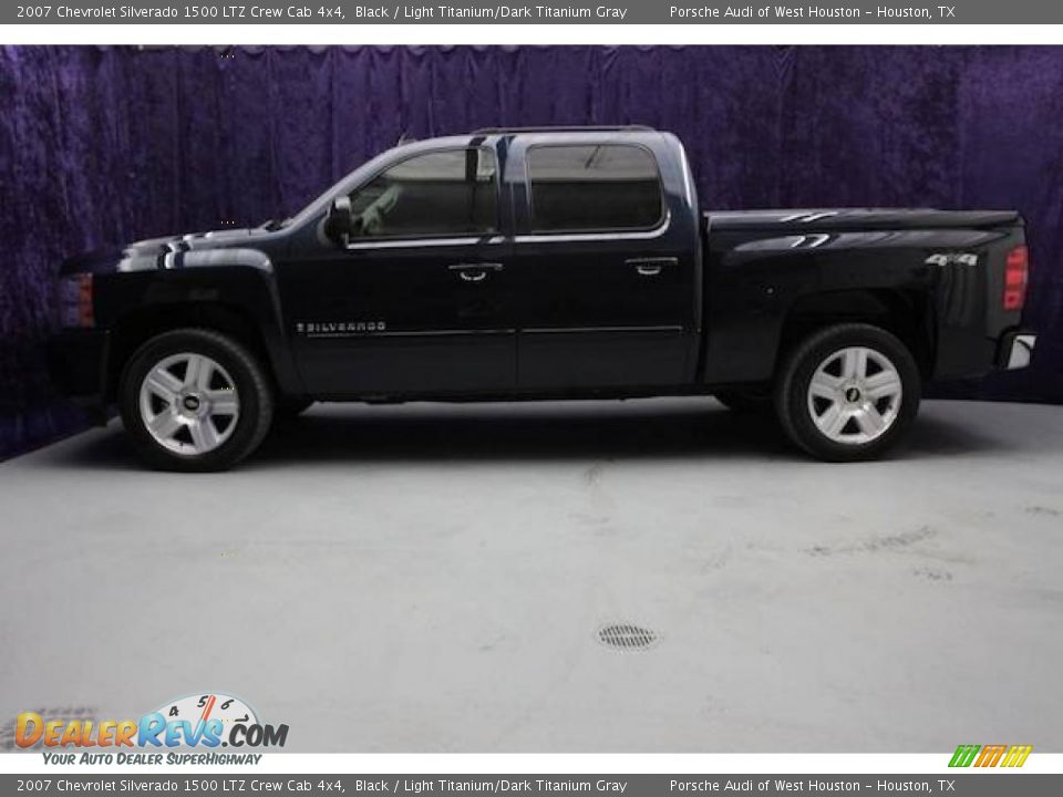 2007 Chevrolet Silverado 1500 LTZ Crew Cab 4x4 Black / Light Titanium/Dark Titanium Gray Photo #4