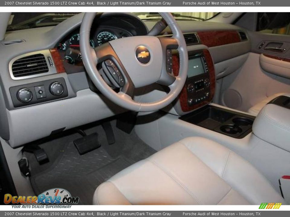 2007 Chevrolet Silverado 1500 LTZ Crew Cab 4x4 Black / Light Titanium/Dark Titanium Gray Photo #15
