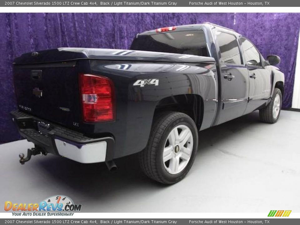 2007 Chevrolet Silverado 1500 LTZ Crew Cab 4x4 Black / Light Titanium/Dark Titanium Gray Photo #16
