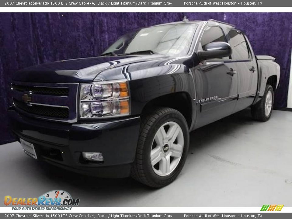 2007 Chevrolet Silverado 1500 LTZ Crew Cab 4x4 Black / Light Titanium/Dark Titanium Gray Photo #30