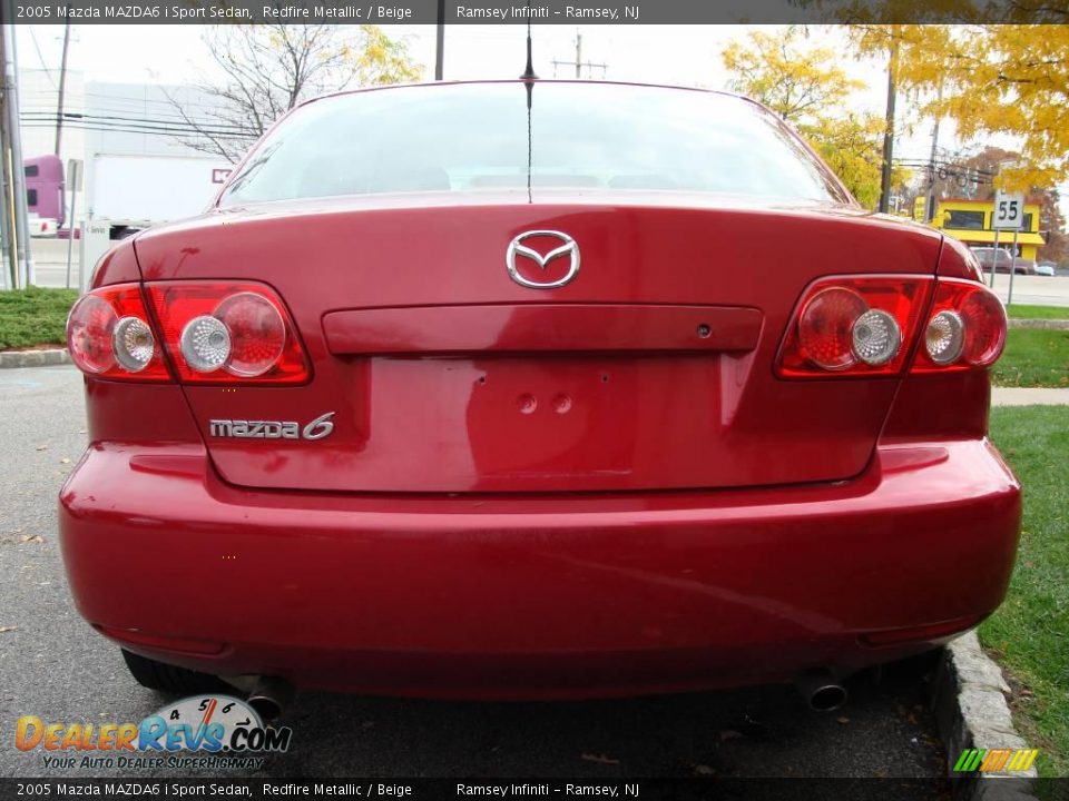 2005 Mazda MAZDA6 i Sport Sedan Redfire Metallic / Beige Photo #6