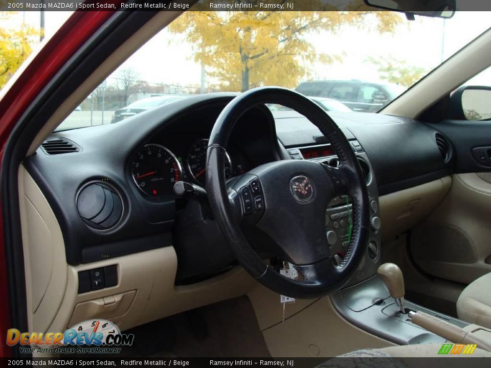 2005 Mazda MAZDA6 i Sport Sedan Redfire Metallic / Beige Photo #11