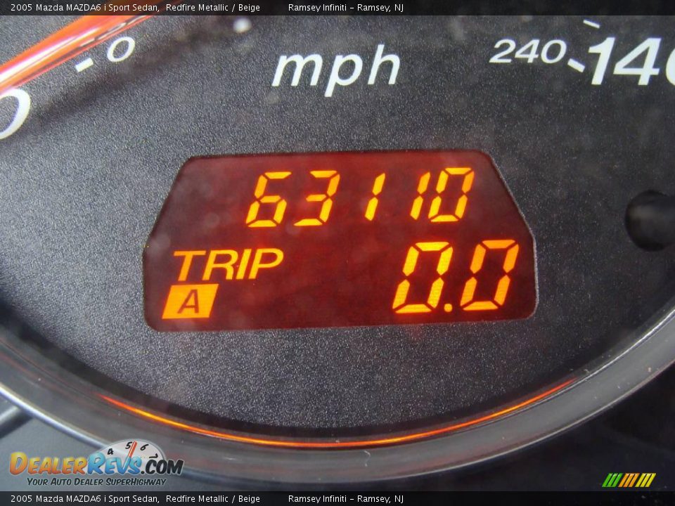 2005 Mazda MAZDA6 i Sport Sedan Redfire Metallic / Beige Photo #15