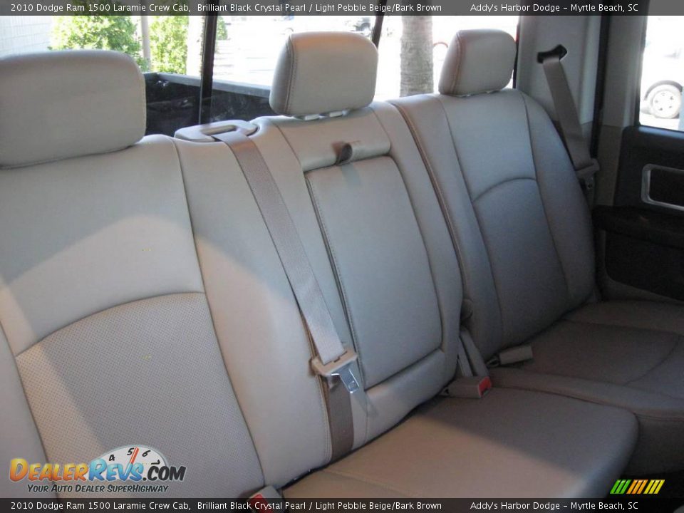 2010 Dodge Ram 1500 Laramie Crew Cab Brilliant Black Crystal Pearl / Light Pebble Beige/Bark Brown Photo #17