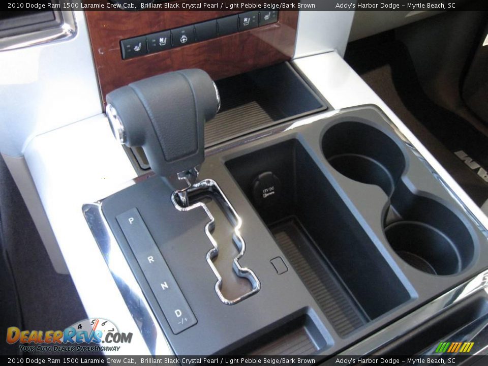 2010 Dodge Ram 1500 Laramie Crew Cab Brilliant Black Crystal Pearl / Light Pebble Beige/Bark Brown Photo #22