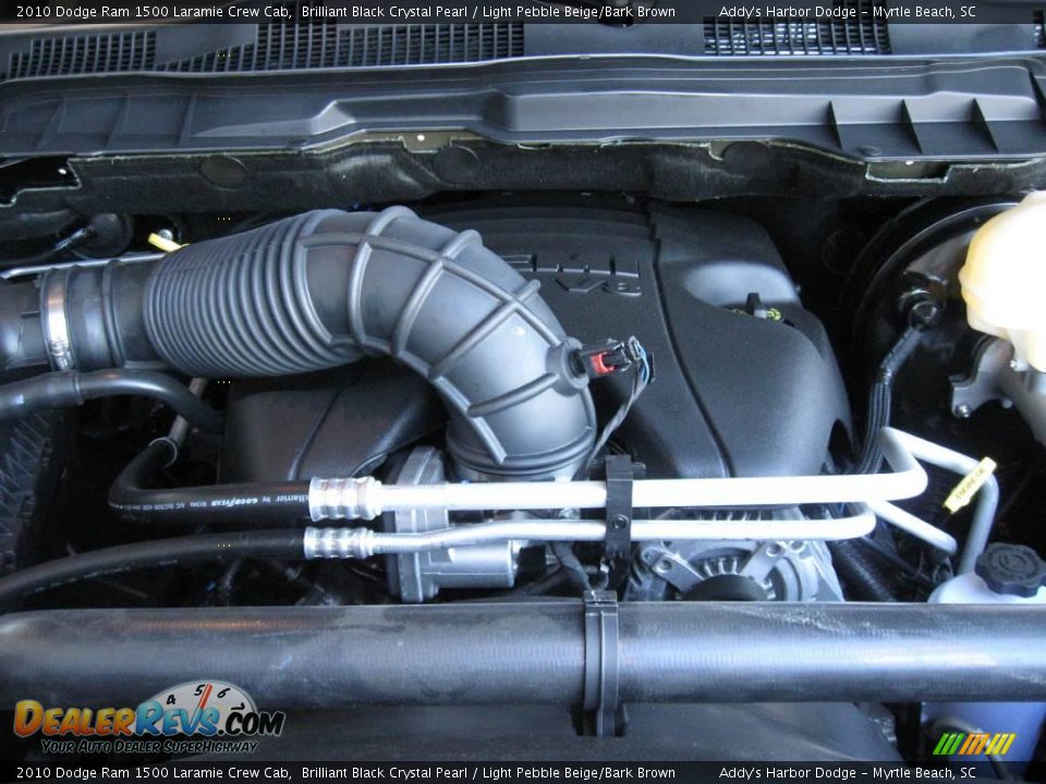 2010 Dodge Ram 1500 Laramie Crew Cab Brilliant Black Crystal Pearl / Light Pebble Beige/Bark Brown Photo #25