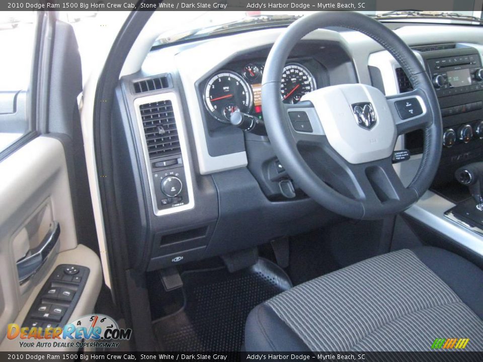 2010 Dodge Ram 1500 Big Horn Crew Cab Stone White / Dark Slate Gray Photo #10