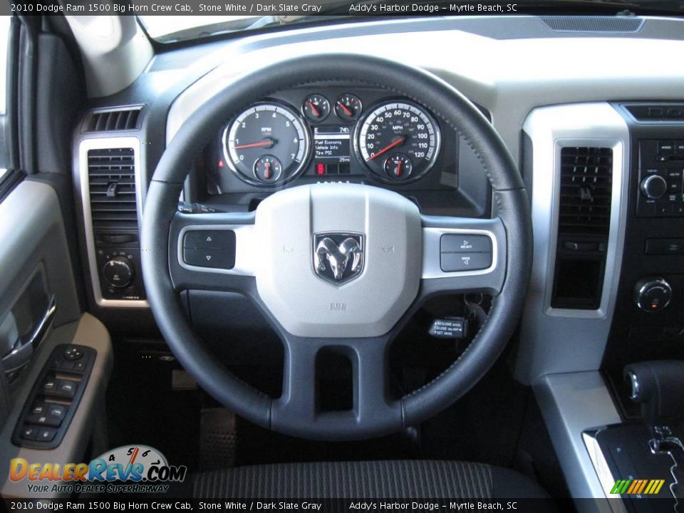 2010 Dodge Ram 1500 Big Horn Crew Cab Stone White / Dark Slate Gray Photo #18
