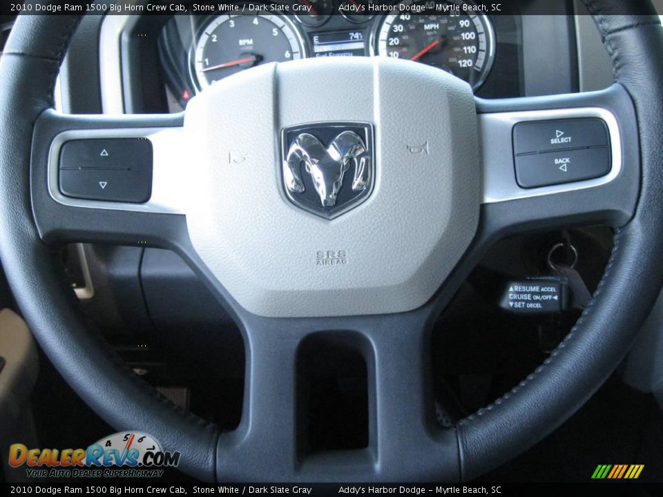 2010 Dodge Ram 1500 Big Horn Crew Cab Stone White / Dark Slate Gray Photo #20