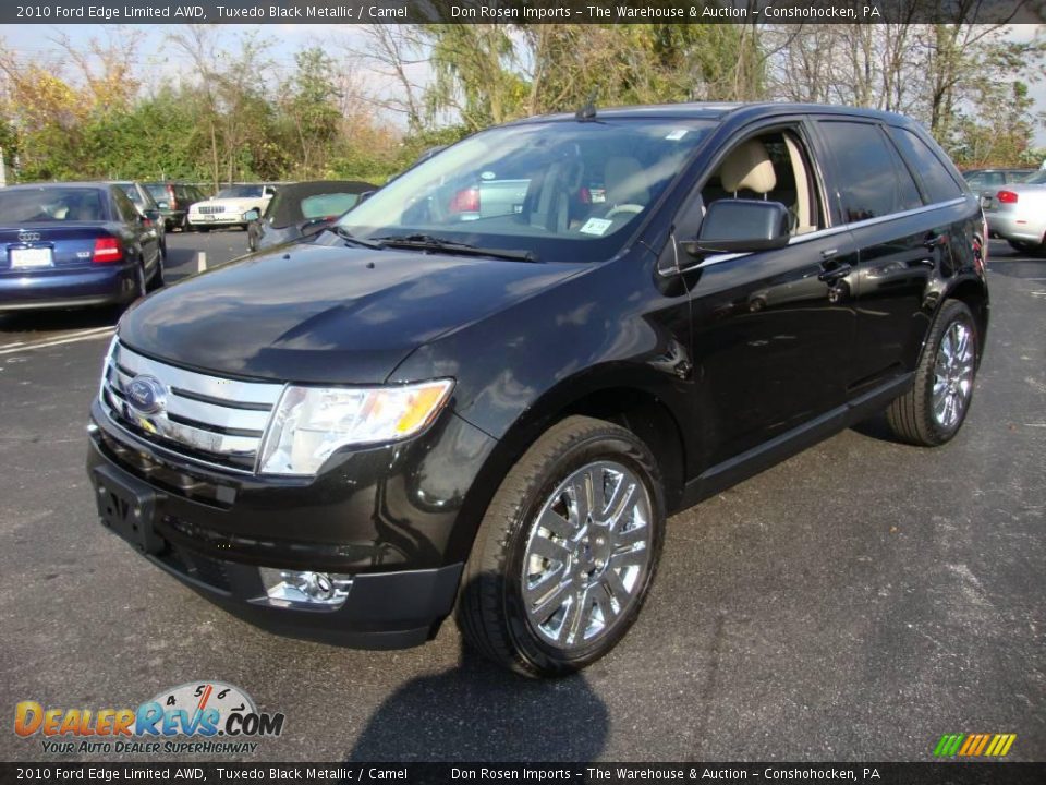 2010 Ford Edge Limited AWD Tuxedo Black Metallic / Camel Photo #1