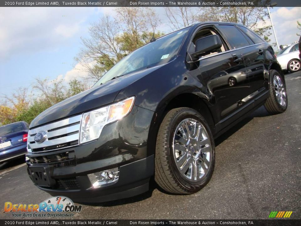 2010 Ford Edge Limited AWD Tuxedo Black Metallic / Camel Photo #2
