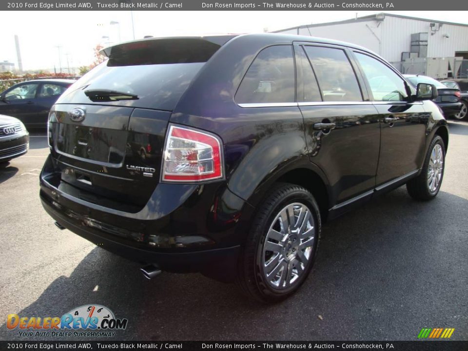 2010 Ford Edge Limited AWD Tuxedo Black Metallic / Camel Photo #7
