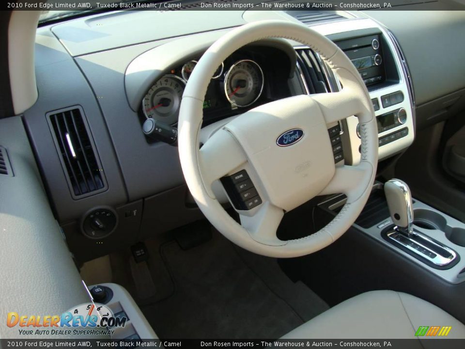 2010 Ford Edge Limited AWD Tuxedo Black Metallic / Camel Photo #11