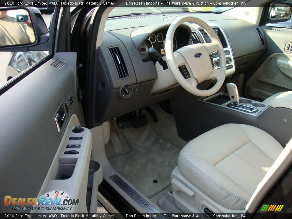 2010 Ford Edge Limited AWD Tuxedo Black Metallic / Camel Photo #12