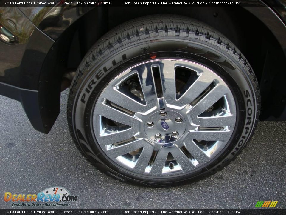 2010 Ford Edge Limited AWD Tuxedo Black Metallic / Camel Photo #24