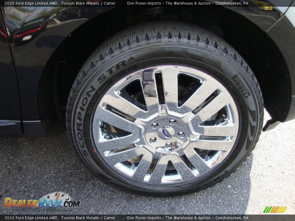 2010 Ford Edge Limited AWD Tuxedo Black Metallic / Camel Photo #25