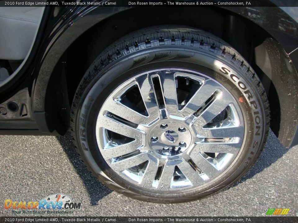 2010 Ford Edge Limited AWD Tuxedo Black Metallic / Camel Photo #27