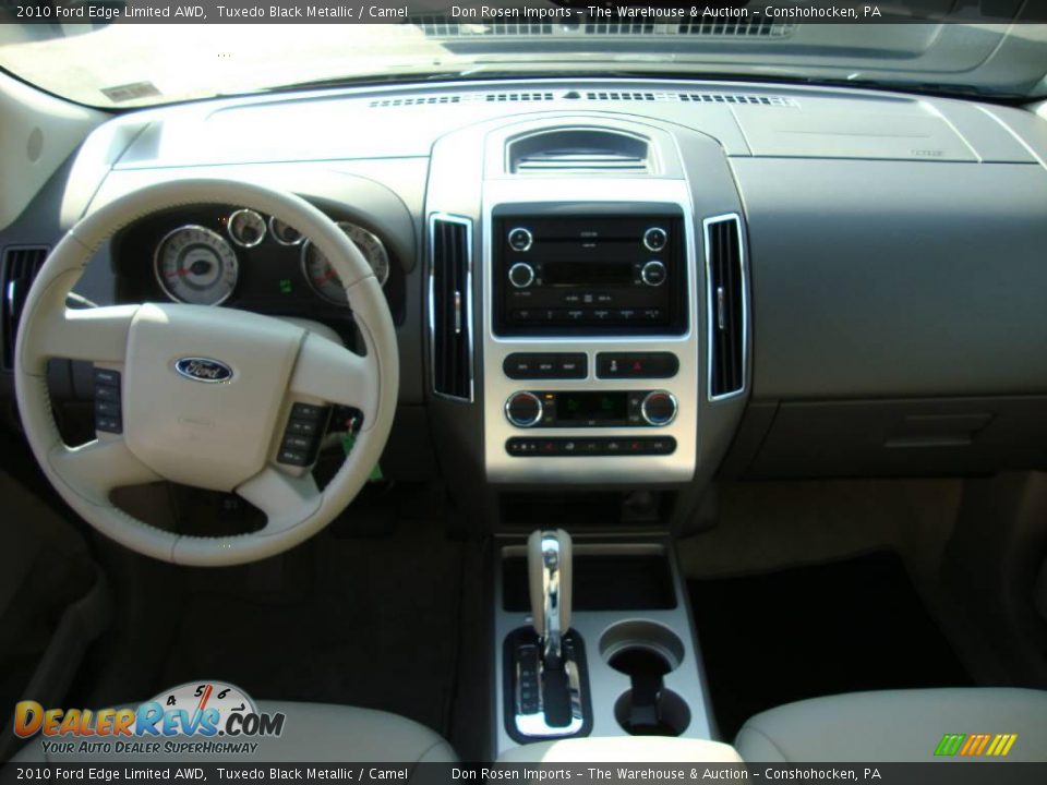 2010 Ford Edge Limited AWD Tuxedo Black Metallic / Camel Photo #33