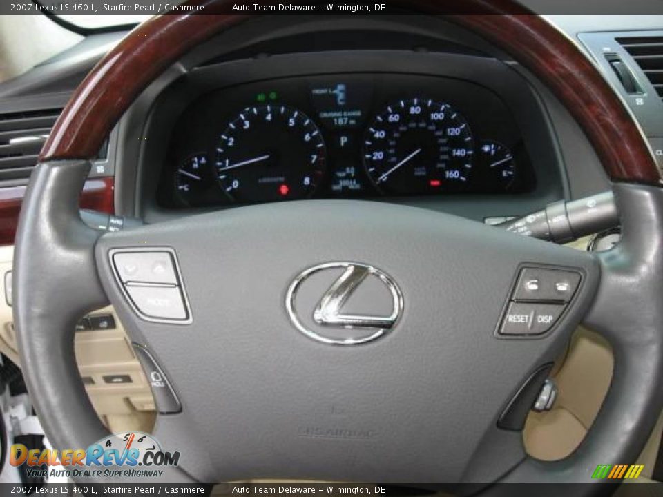 2007 Lexus LS 460 L Starfire Pearl / Cashmere Photo #17