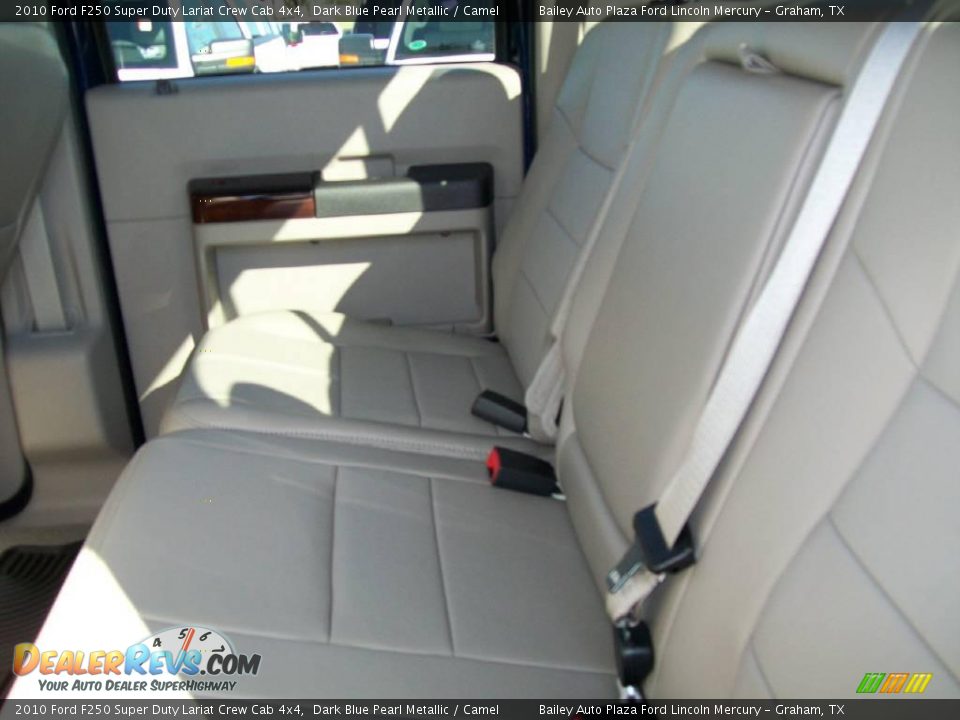 2010 Ford F250 Super Duty Lariat Crew Cab 4x4 Dark Blue Pearl Metallic / Camel Photo #4