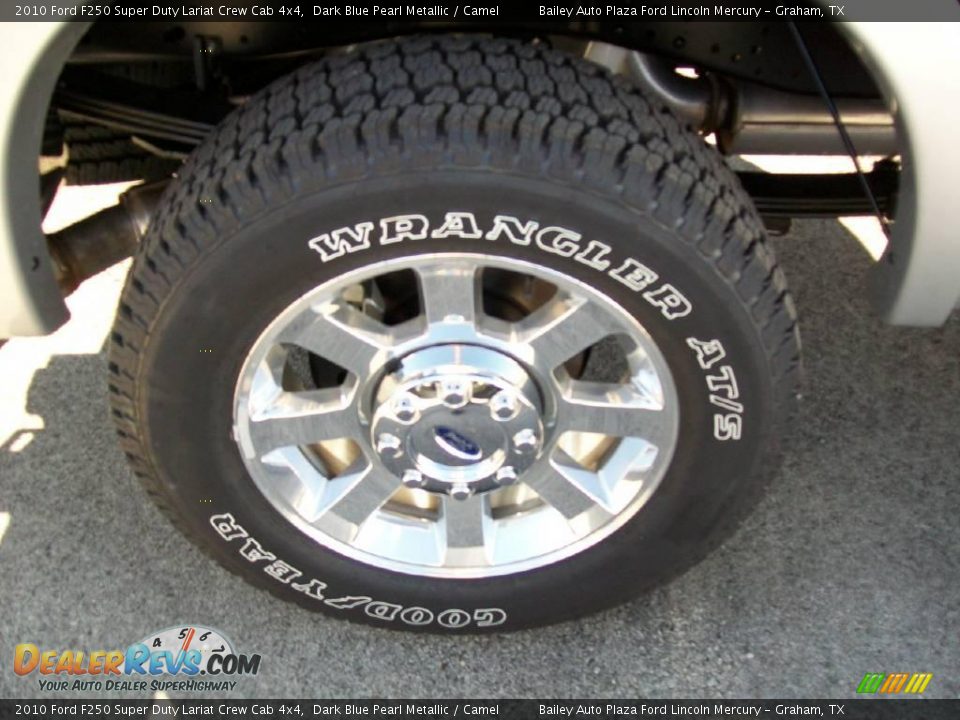2010 Ford F250 Super Duty Lariat Crew Cab 4x4 Dark Blue Pearl Metallic / Camel Photo #7
