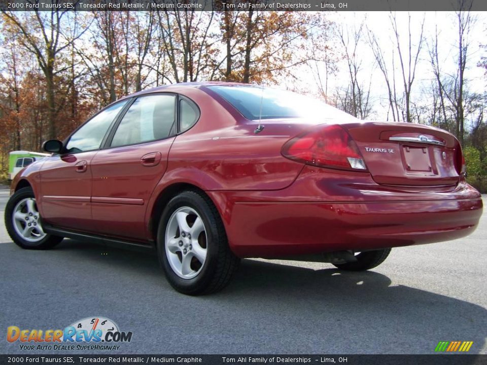 2000 Ford Taurus SES Toreador Red Metallic / Medium Graphite Photo #4