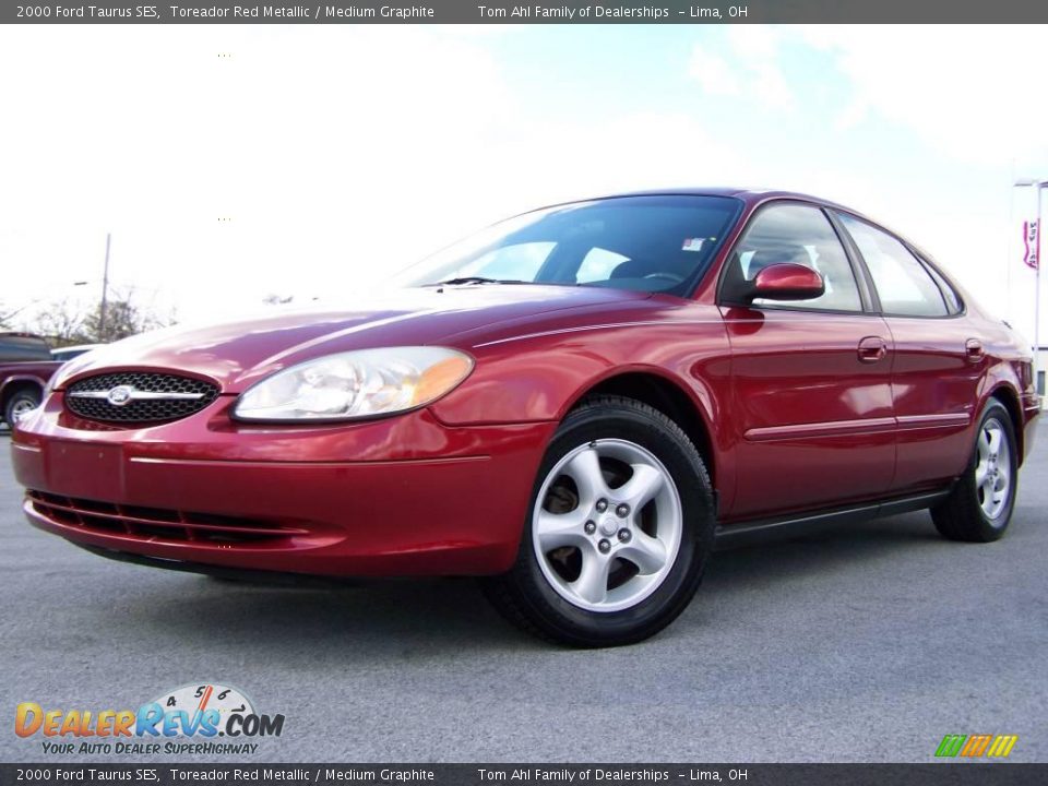 2000 Ford Taurus SES Toreador Red Metallic / Medium Graphite Photo #5