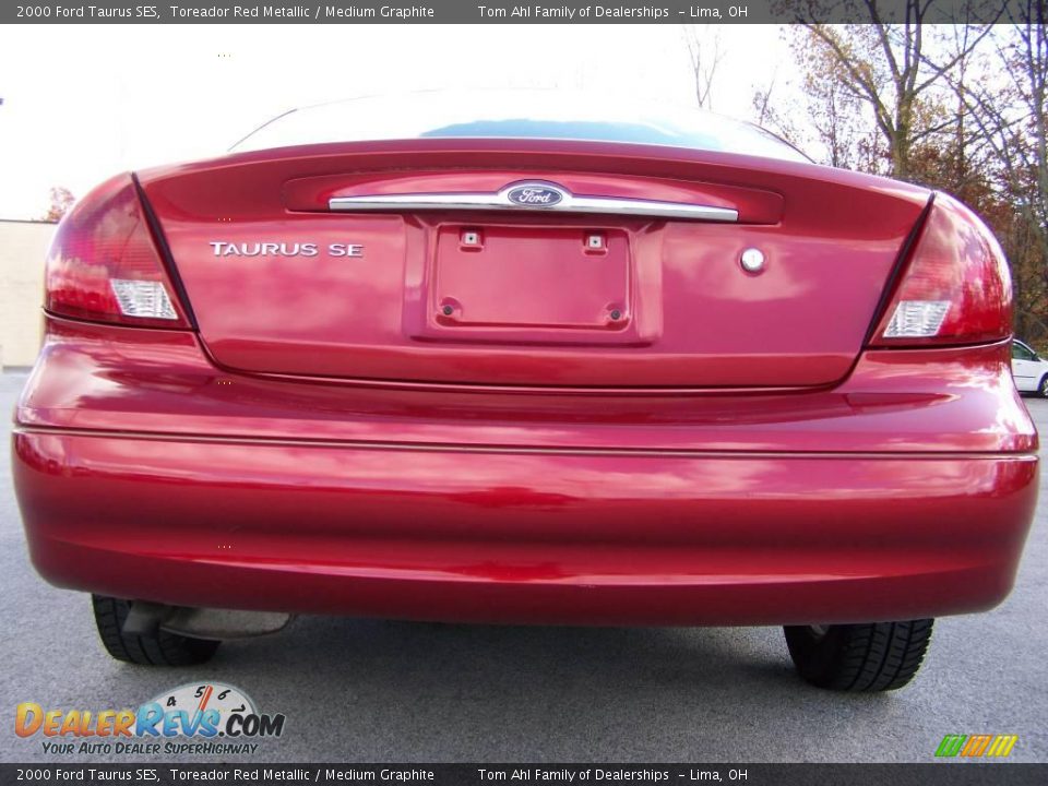 2000 Ford Taurus SES Toreador Red Metallic / Medium Graphite Photo #6