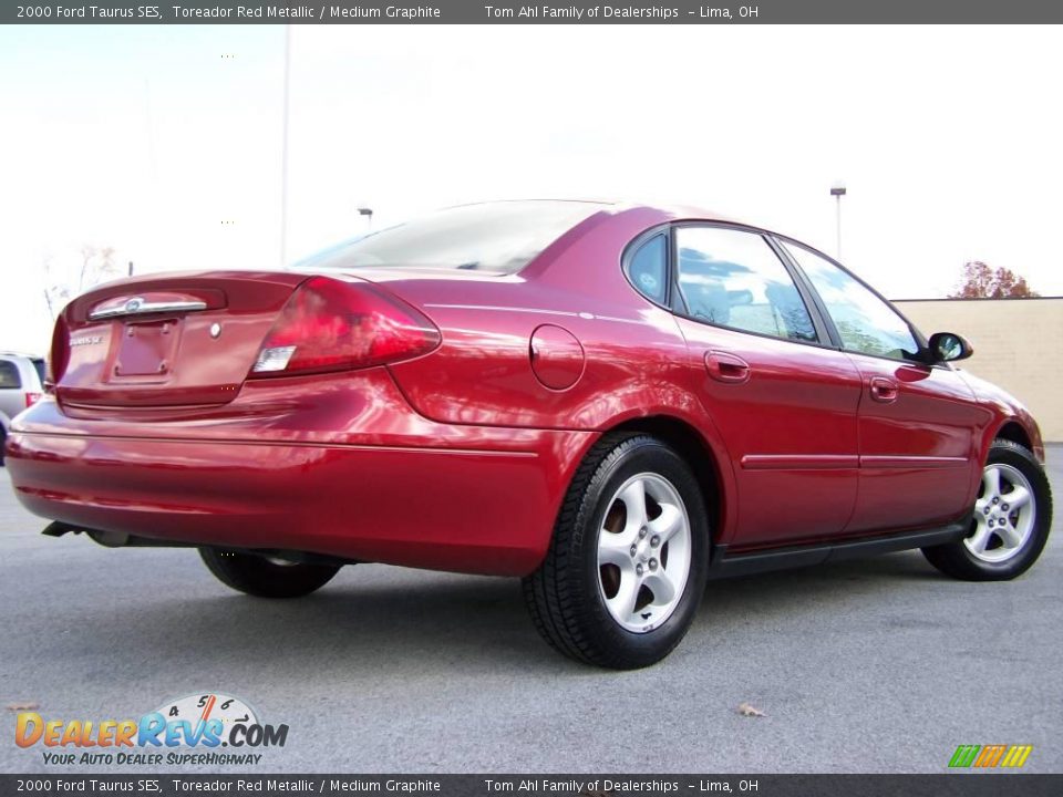 2000 Ford Taurus SES Toreador Red Metallic / Medium Graphite Photo #7