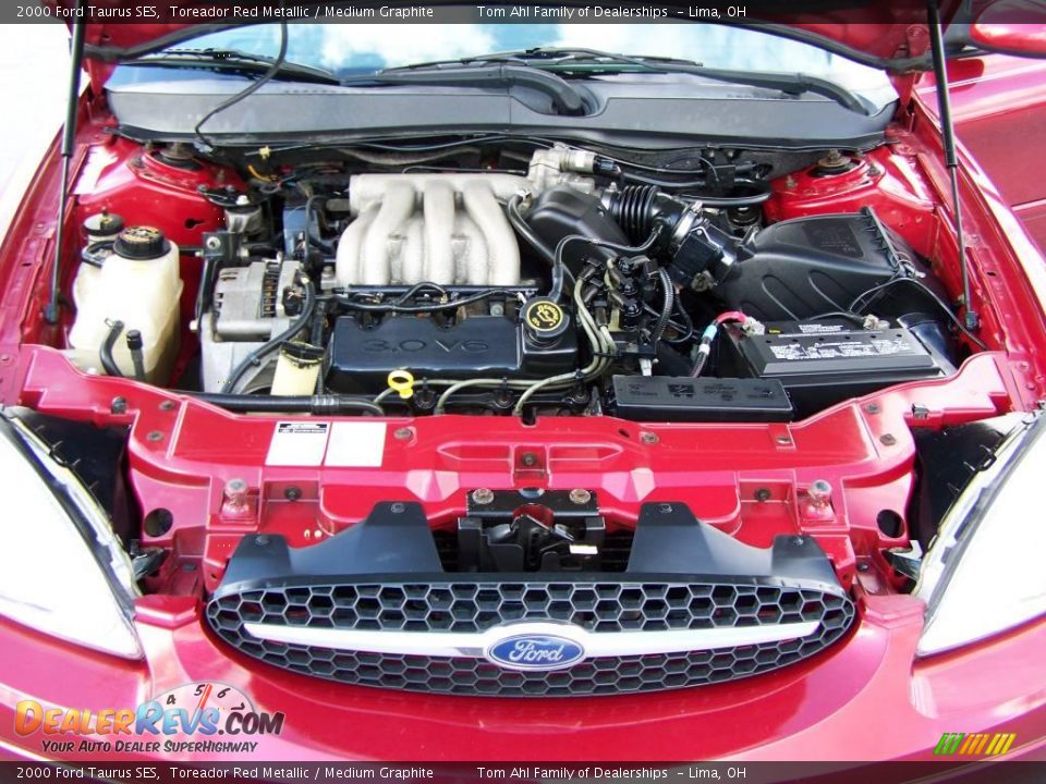 2000 Ford Taurus SES Toreador Red Metallic / Medium Graphite Photo #14