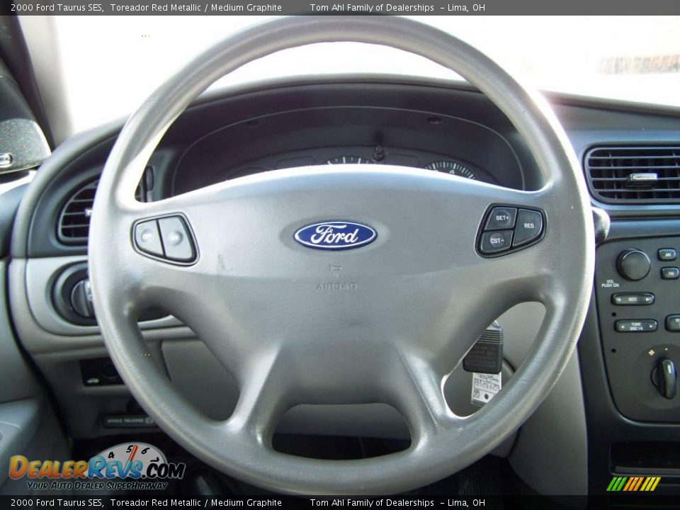 2000 Ford Taurus SES Toreador Red Metallic / Medium Graphite Photo #16