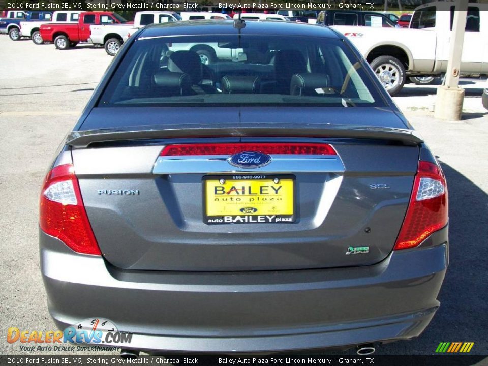 2010 Ford Fusion SEL V6 Sterling Grey Metallic / Charcoal Black Photo #6