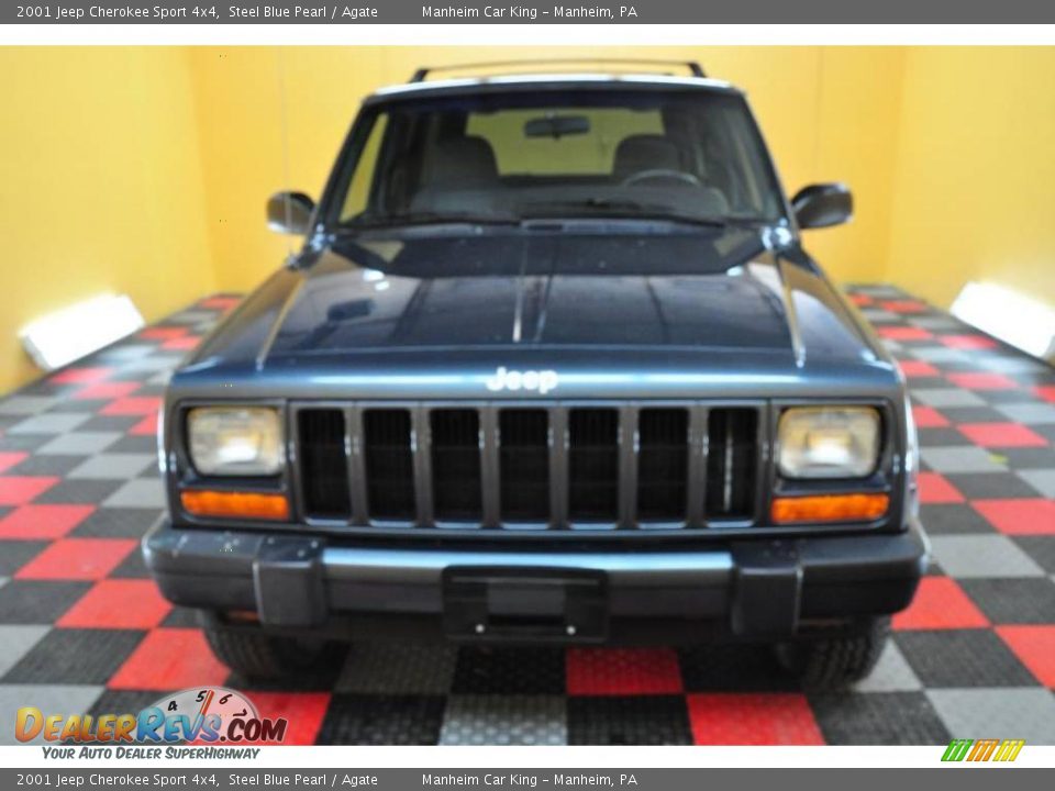 2001 Jeep Cherokee Sport 4x4 Steel Blue Pearl / Agate Photo #2