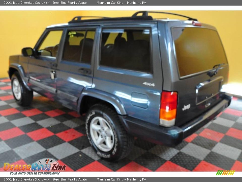 2001 Jeep Cherokee Sport 4x4 Steel Blue Pearl / Agate Photo #4